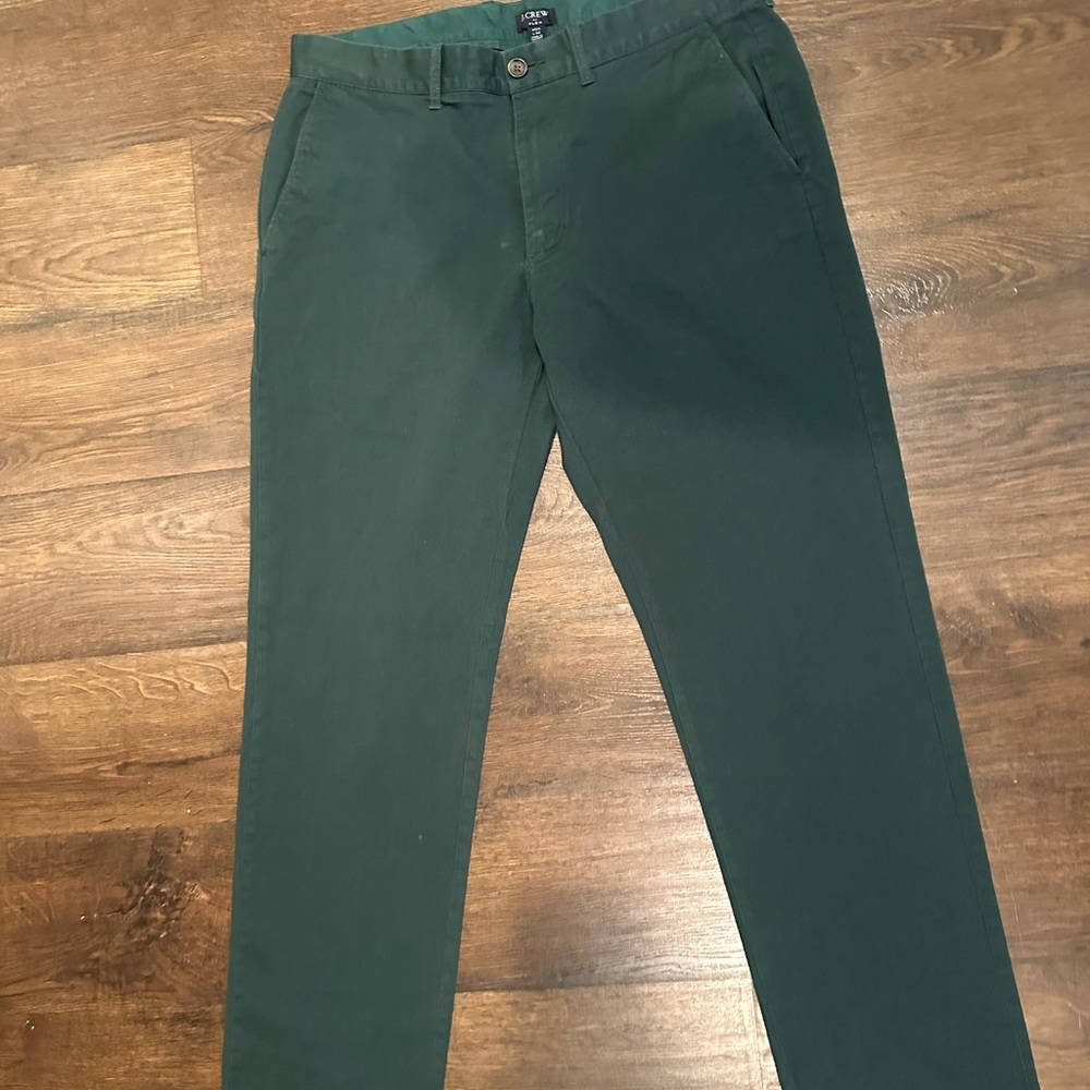 J. Crew Men's Chinos - Dark Green 33 x 32
